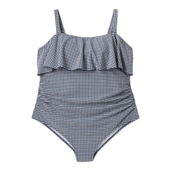 Bandeau Flounce Front Ruched High Coverage One Piece Swimsuit | Kona Sol | XL - Picture 11 of 11